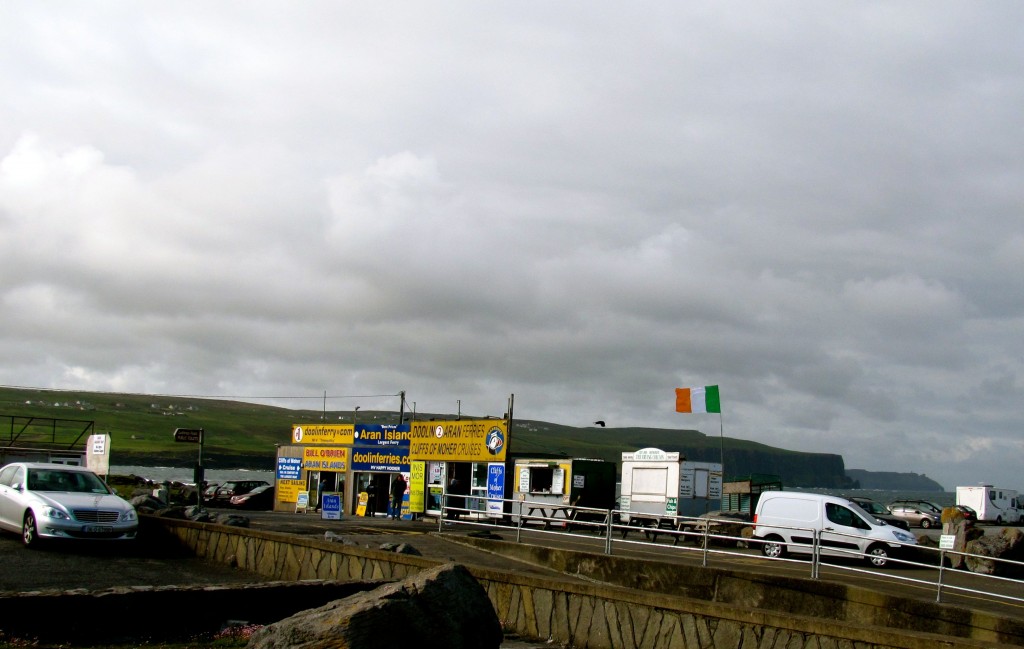 There are two or three different ferry companies running boats to the Aran Islands, and - of course - they all have their offices down at the pier.