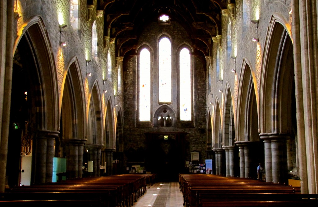 The interior of St. Canice's Cathedral. 