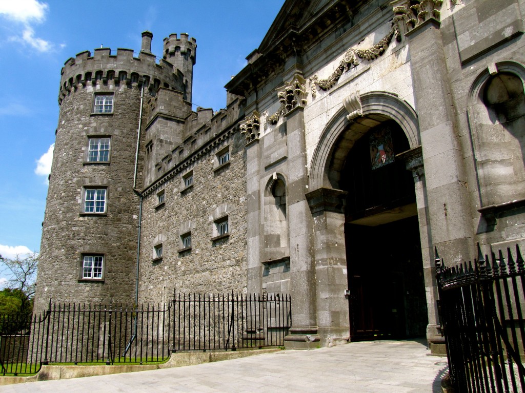 The main gates of Kilkenny Castle. Entry onto the grounds is free, and there were scores of people wandering around looking at stuff or just sitting on the grass when I went in.