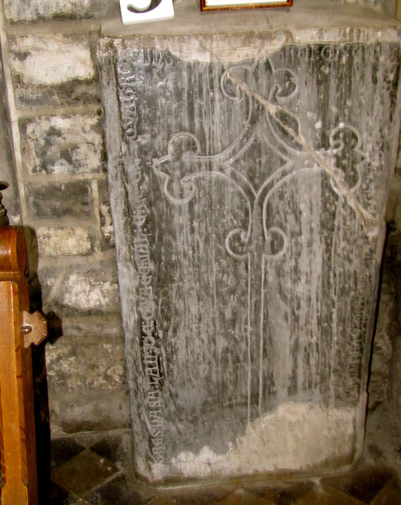 This inscribed slab was found near Kyteler's Inn, home of the famous witch Dame Alice Kyteler.